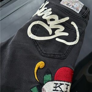 Edhardy Black Embroidered Jeans